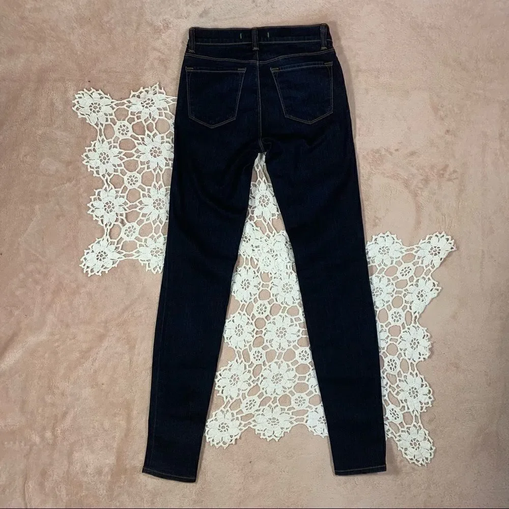 J‎ Brand Mid Rise Super Skinny in Starless Jeans Womens 25